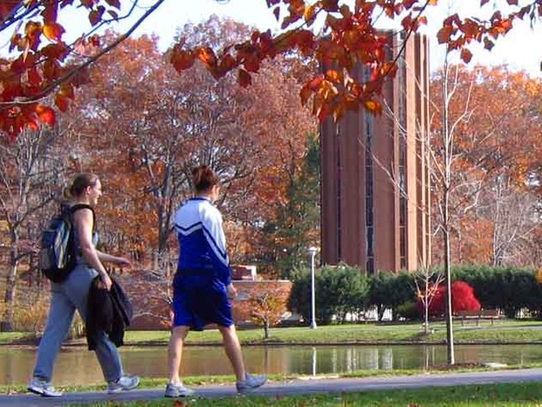 Penn State Altoona students walking on campus