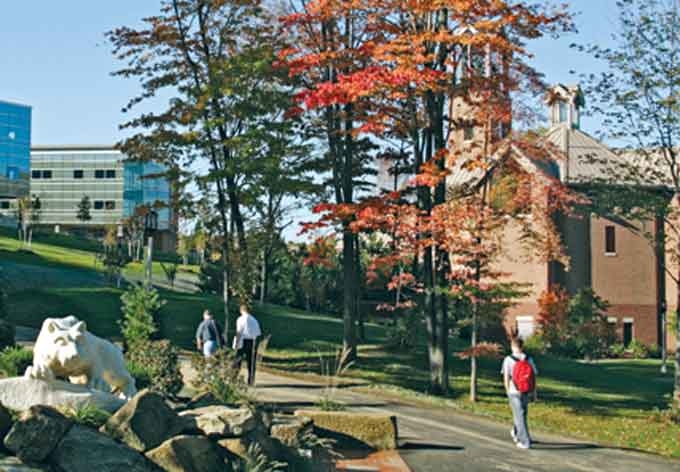 Photo of Penn State Behrend campus, located in northwestern Pennsylvania.