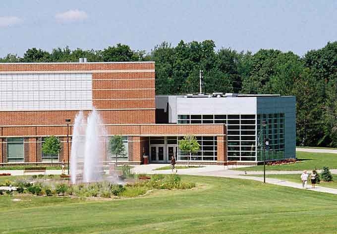 Photo of Penn State Fayette campus, comprised of about 10 buildings on 100 acres in southwestern Pennsylvania.