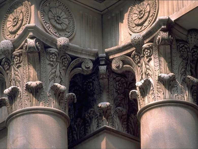 Old Main support columns