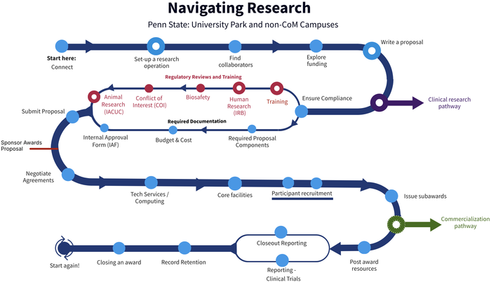 A visual representation of the research lifecycle. Caption contains details. 