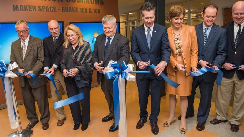 A Jan. 8 ribbon-cutting opened the Innovation Commons lab at Penn State Behrend