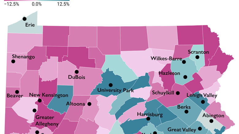 PA County Population Change